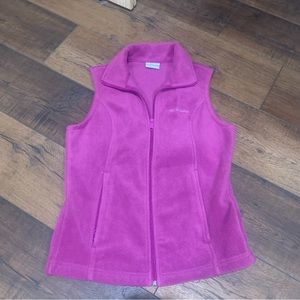 Columbia fleece zip up vest